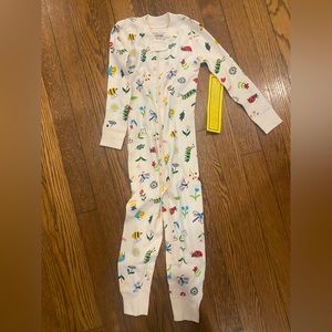 Hanna Andersson Moon and back Bugs Sleeper pajamas footless 3T